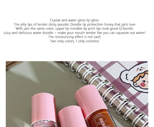 Water Light Lip Gloss Moisturizing Transparent Jelly Mirror Lip Glaze - Image 11